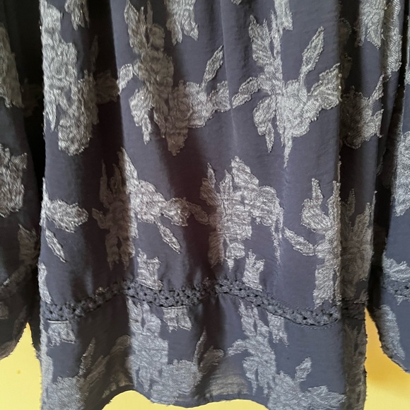 Maurices Dark Blue Floral Blouse - Picture 2 of 6